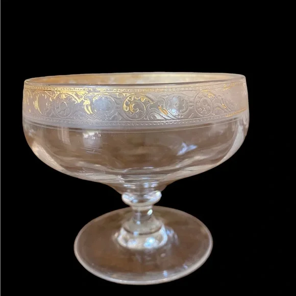 Vintage 1930s Minton Low Sherbet Glasses by Tiffin-Franciscan set of 4 - Picture 7 of 9